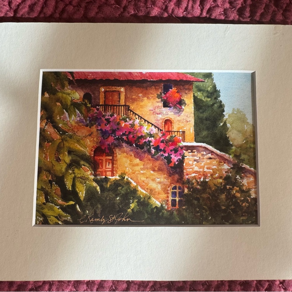 Cheryl St. John watercolor matted print